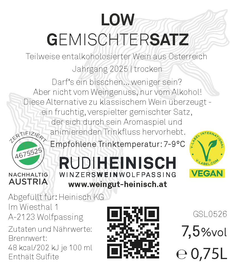 LOW Gemischter Satz 2025 – Etikett